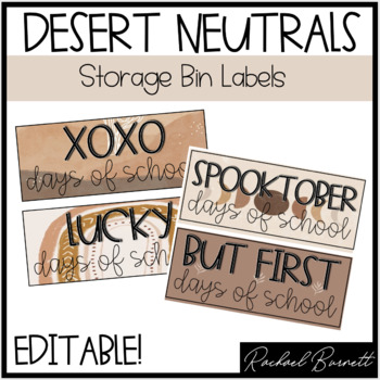 Preview of Desert Neutrals  " The One With the Storage Bin Labels"