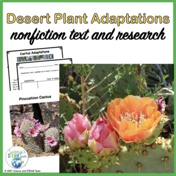 Preview of Desert Plant Adaptations Informational Reading Passages and Research NGSS 3-LS2 