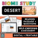 Desert  |  Reading Passage + Question Set  |  Earth's Land