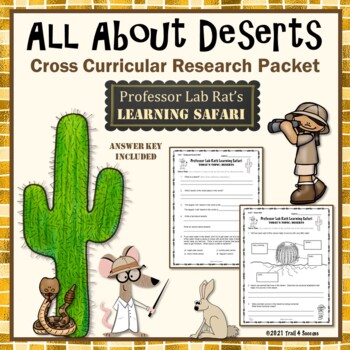 Preview of Desert Mini Unit Worksheets Professor Lab Rat's Learning Safari