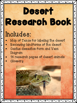 Preview of Desert Research Student Booklet