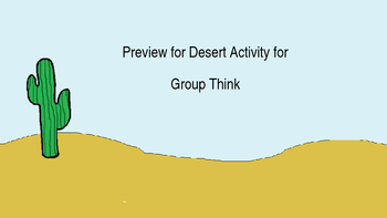 Preview of Desert Survival Activity for Group Think Unit