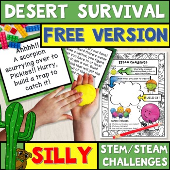 Preview of STEM Activities Desert Survival STEAM Challenge for Elementary Kids FREE