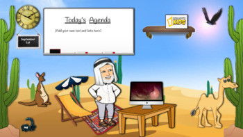 Preview of Desert Themed Animated Virtual Classroom