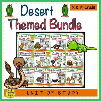 Preview of Desert Themed Literacy & Math Bundle