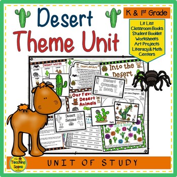 Preview of Desert Themed Unit:  Literacy & Math Centers & Activities
