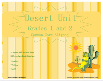 Preview of Desert Unit Activities - Common Core Aligned