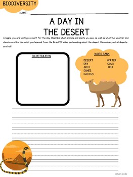 Preview of Desert Writing Prompt