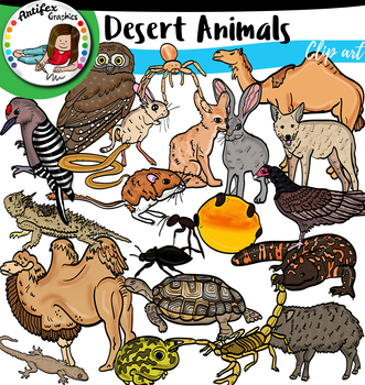 Desert animals clip art by Artifex | TPT