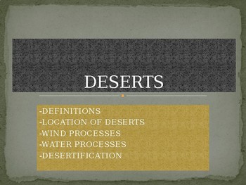 Preview of Deserts