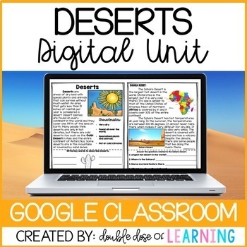 Preview of Deserts Biome Distance Learning GOOGLE Unit