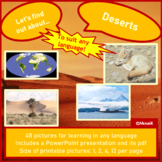 Deserts Picture cards Exploring