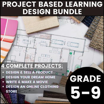 Preview of Design Bundle - 4 Middle & High School Project Based Learning Units PBL