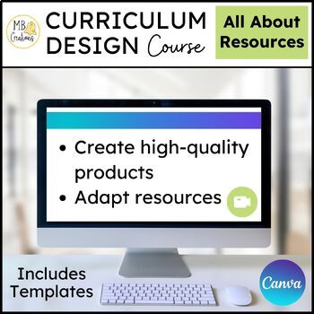 Preview of Design Canva Resources Curriculum Course Videos & Template for New TPT Sellers