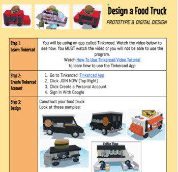 Preview of Design Challenge - Design Your Own Food Truck