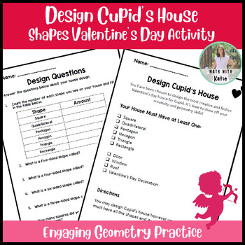 Preview of Design Cupid's House | A Shapes & Geometry Valentine's Day Activity