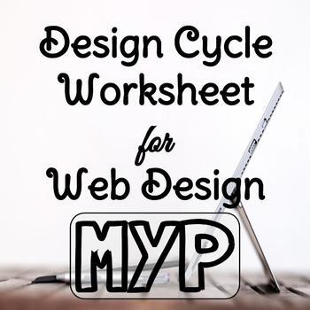 Preview of Design Cycle Template, Web Design Unit - Computer Tech MYP IB, EDITABLE