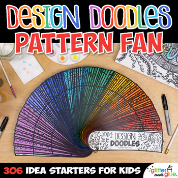 Preview of Design Doodles Pattern Fan for Elementary & Middle School Visual Art Projects
