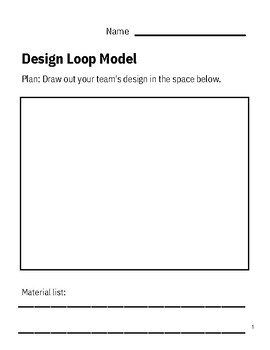 Preview of Design Loop Model Planning Sheet