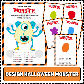 Preview of Design My Monsters Halloween Activites Halloween Craft Halloween Worksheet