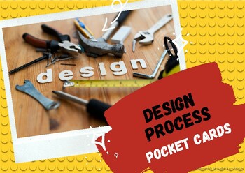 Preview of Design Process Pocket Cards (Lego Theme)