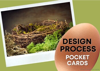Preview of Design Process Pocket Cards (Birds & Nests Theme)