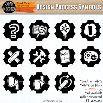 Preview of Design Process Symbols Clip Art