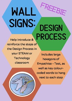 Preview of Design Process Wall Signs FREEBIE