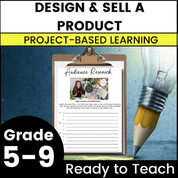 Preview of Design & Sell a Product - Middle &High School Project Based Learning Unit PBL