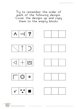 design sequences 3 blocks visual sequential memory