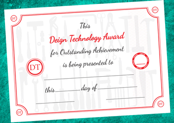 Preview of Design Technology Award Certificate
