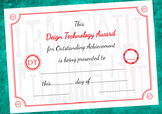 Design Technology Award Certificate