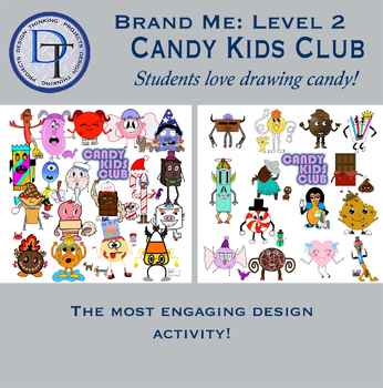 Preview of Design Thinking Projects: Candy Kids Club- Drawing, sketchbook tablet, CTE.