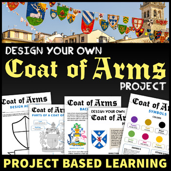 Preview of Design Your Coat of Arms All About Me Middle Ages Medieval Europe Activity