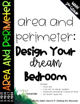 Preview of Design Your Dream Bedroom- Area and Perimeter Project