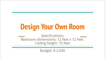 Preview of Design Your Own Bedroom Project-Multiple Math Concepts