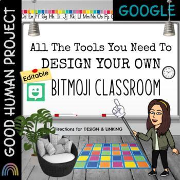 Preview of Design Your Own Bitmoji Classroom | Editable | Google Slides