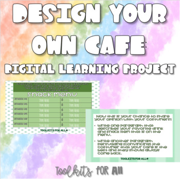 Preview of Design Your Own Café: Digital Learning Resource