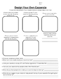 Design Your Own Casserole Worksheet