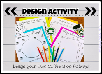 Preview of Design Your Own Coffee Shop Activity