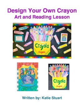 Preview of Design Your Own Crayon Art and Reading Lesson