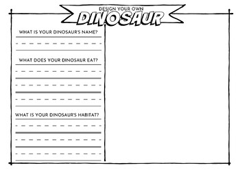 Preview of Design Your Own Dinosaur