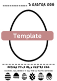 Design Your Own Easter Egg Coloring Page, Easter Worksheet