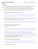 Design Your Own Experiment Worksheet