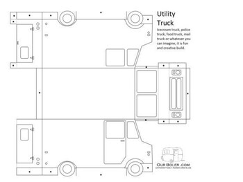 Design Your Own Food Truck: Paper Template for Prototype by Joyce Fiedler