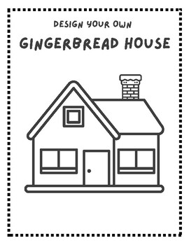 Preview of Design Your Own Gingerbread House: Holiday Creative Writing FREEBIE