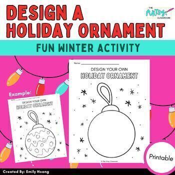 Preview of Design Your Own Holiday Ornament Winter Activity Craft