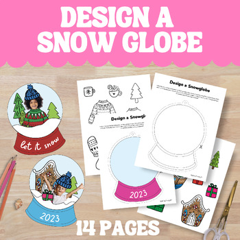 Snow globe Photo Craft Template Keepsake Student Christmas Gifts to Parents
