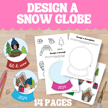 Snow globe Photo Craft Template Keepsake Student Christmas Gifts to Parents