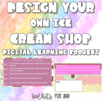 Preview of Design Your Own Ice Cream Shop: Digital Learning Project